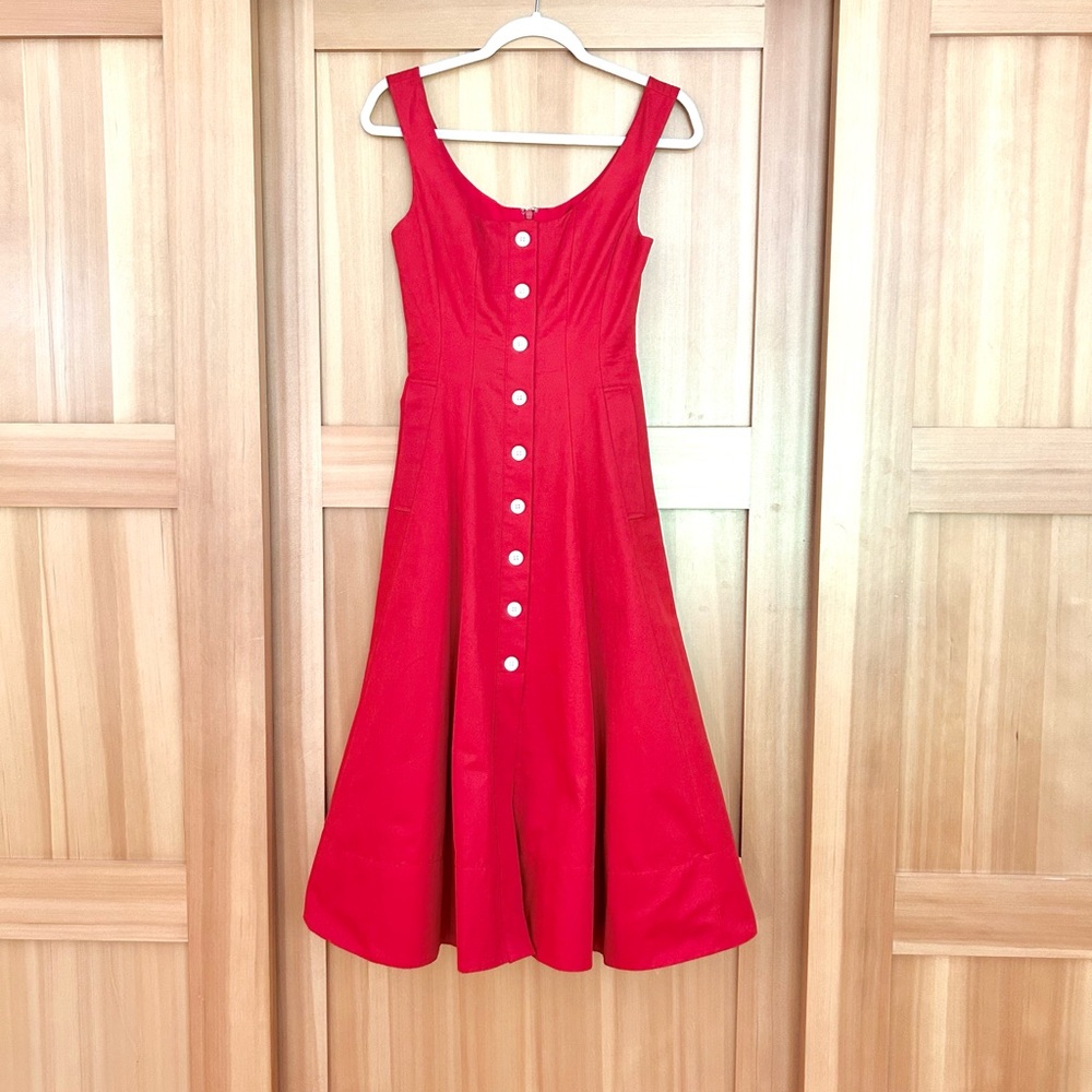 STAUD Loretta Dress in Red